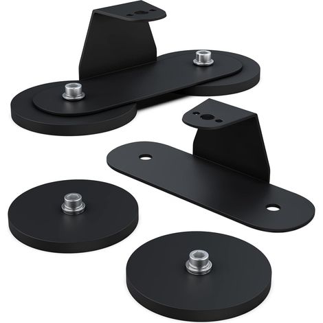 Magnetische Halterung Für Led-streifen, Stabile Saugnapfhalterung Zur Montage Von Seitlich Gebogenen Oder Geraden Led-streifen, 2er-pack, Schwarz