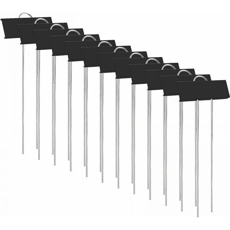 12er-set Rostfreie Metall-pflanzenetiketten Für Baumschulen, Blumen, Gemüsesamen, Garten Und Baumschule (schwarz)