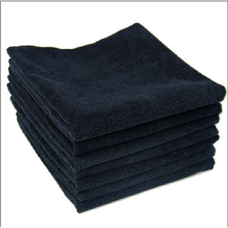 Mikrofaser-chiffontücher, Schwarzes Crinkle-chiffon, Waschbares Küchentuch, Dicke, Fusselfreie Reinigungstücher, 30 Cm X 30 Cm, 7er-pack
