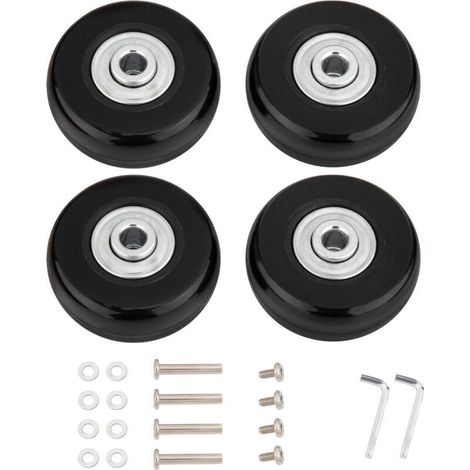 Kofferrollen Od 45 X 18 Mm, 4 Stück Ersatz-gummiräder, Ersatzrollen, Reparaturset Für Koffer