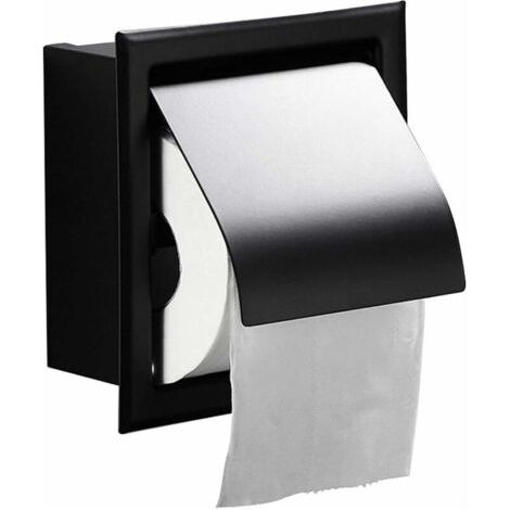 Eingebaute Schwarze Matte Edelstahl-toilettenpapierhalter
