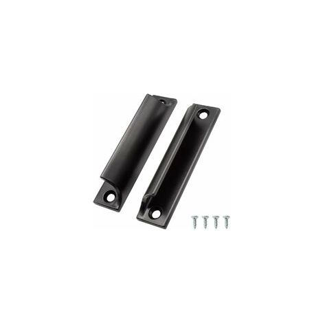 2er-set Schwarze Aluminium-schiebetürgriffe Für Küchenschränke, Balkontüren, Schiebetüren Und Schubladen.