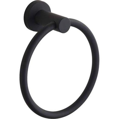 Wandmontierter Handtuchring Aus 304 Edelstahl Für Badezimmer, Schwarz