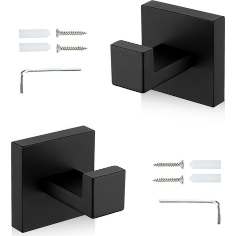 2er-set Handtuchhaken Aus Edelstahl, Robustes Und Schlichtes Modernes Design Mit Montagematerial, Ideal Für Balkon, Badezimmer Und Wohnzimmer.
