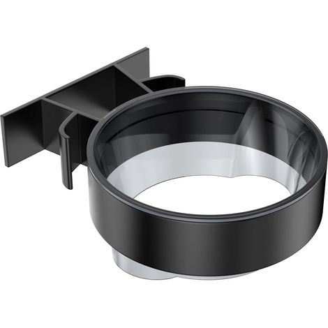 Wandhalterung Für Haartrockner, Aus Aluminium, Ohne Bohren, Für Badezimmer Und Hotel (schwarz)