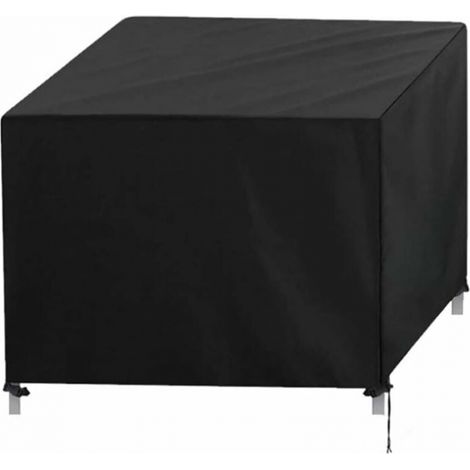 Abdeckung Für Gartenlounge, Rechteckige Schutzabdeckung 420d, Wasser- Und Wetterfest, Geeignet Für Tische, Stühle Und Gartenlounges, Schwarz, 150 X 130 X 90 Cm