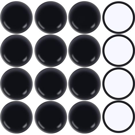 16er-set Runde, Selbstklebende Gleiter Mit 5,3 Cm Durchmesser Für Teppichböden, Robuste Stuhlgleiter Zum Selbstkleben Für Teppich (rund, Schwarz)