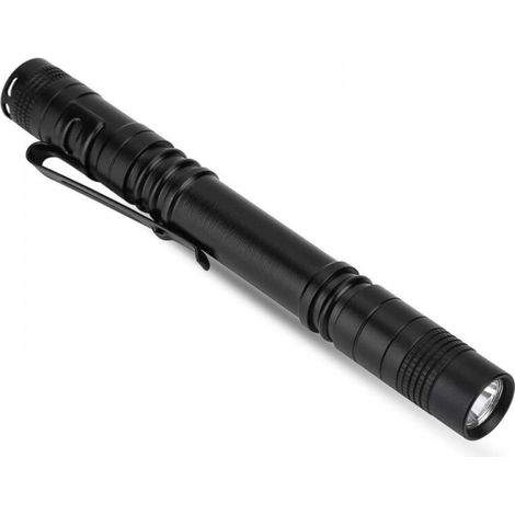 (13 × 1,5 × 13 Cm) 2er-set Mini-led-taschenlampen, 1.200 Lumen, Sehr Hell, Mit Clip Und 2 Aaa-batterien