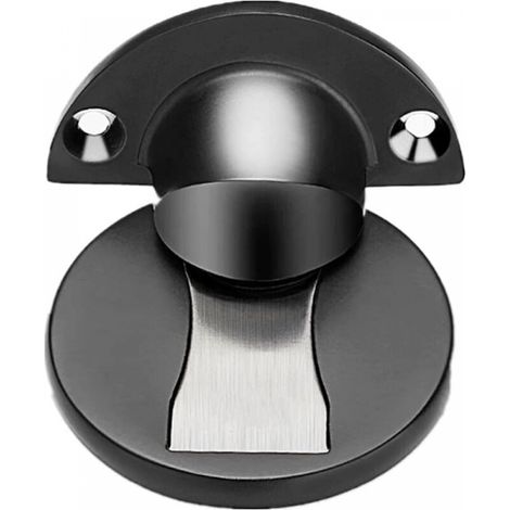 Unsichtbarer Türstopper, Kein Bohren Erforderlich, Bodenmontierter Antikollisions-türstopper, Starke Magnetische Oberseite, Schwarz, 2 Stück