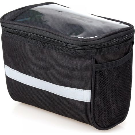Fahrrad-lenkertasche, Wasserdichte Vordertasche, Wasserdichter Fahrrad-telefonhalter, Vordere Tasche Mit Touchscreen Und Reflektierenden Streifen
