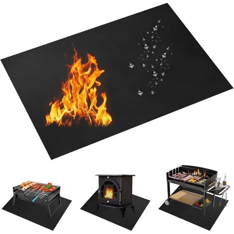 Schwarzes Feuerfestes Wärmedämmkissen, Hitzebeständig Bis 1093 °c, Abmessungen 122 Cm X 76 Cm.