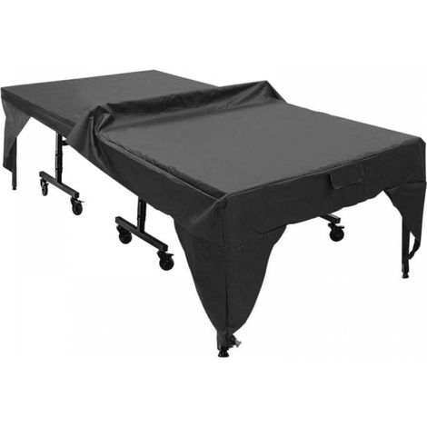 Faltbare Und Wasserdichte Schutzhülle Für Tischtennisplatte Aus Polyester, Schwarz - 280 X 153 X 73 Cm