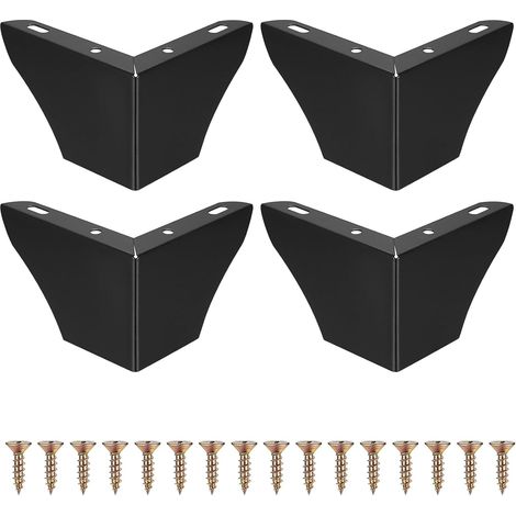4er-set Möbelfüße 7,5 Cm, Tischfüße, Schrankfüße Aus Metall, Dreieckige Tischfüße, Möbelfüße Für Sofa, Schrank, Schwarz