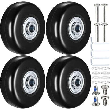 4 Stück Ersatzrollen Für Koffer, Ersatzräder Für Gepäck, 50x18mm Gummi-ersatzräder Für Koffer Und Trolleys
