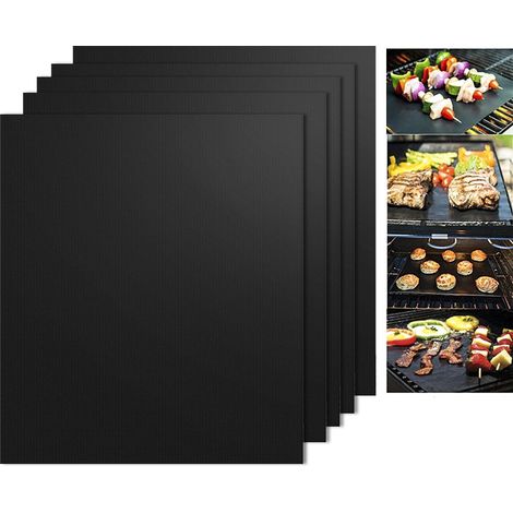 Wasserdichte Und Antihaftbeschichtete Silikon-kochmatte – Rutschfest – Hitzebeständig – Arbeitsplattenschutz – 4er-set (schwarz, 33 X 40 Cm)