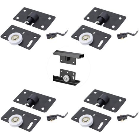 4 Stück Nylon Schrankrollen-set, Schiebetürrolle Für Schiebetüren Und Schränke, Möbelrollen Gleitrollen