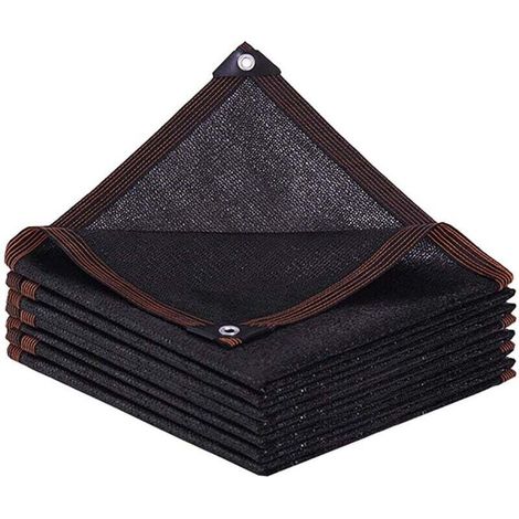 Schattennetz-abdeckung, Rechteckig Mit Ösen Für Balkon, Gewächshaus, Garten, Pergola, Terrasse – 2x4m – Schwarz