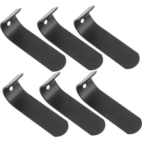 Set Aus 6 Selbstklebenden Wandhaken Aus Edelstahl Für Schlafzimmer, Wohnzimmer, Küche, Bad, Schwarz