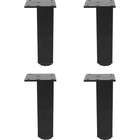 Quadratische Möbelbeine, Schwarz, 6,8-15 Cm, 4 Verstellbare Beine Aus Aluminiumlegierung, Sofabeine.