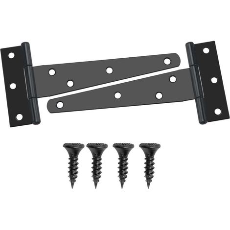 2 Stück 125 Mm T-scharniere, Abnehmbare Scheunentürscharniere, Metallscharniere Für Türen Mit 14 Schrauben