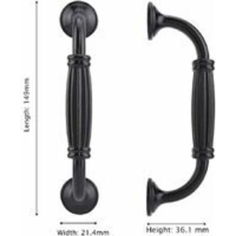 Verlängerter Griff Für Küchenmöbel, Schrank Und Schublade – Mattschwarz – Lochabstand 128 Mm – Einfache Befestigung – Elegantes Und Robustes Design