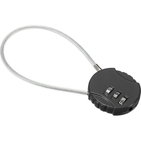 Schwarze Kombinationsschlösser, 3,7 Cm Breit, 5 Cm Innere Höhe, Rücksetzbares 3-stelliges Sicherheitsschloss Für Reisegepäck.