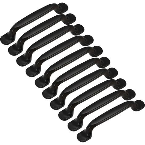 10 Stück 96 Mm Möbelgriff, Schwarzer Türgriff Für Küche, Schrank Und Garderobe