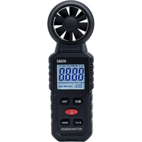 3-in-1 Tragbares Digitales Anemometer, Windgeschwindigkeitsmessung Von 0 Bis 45 M/s Für Windgeschwindigkeit, Windkraft Und Windtemperatur, Ideal Für Schifffahrt Und Flug