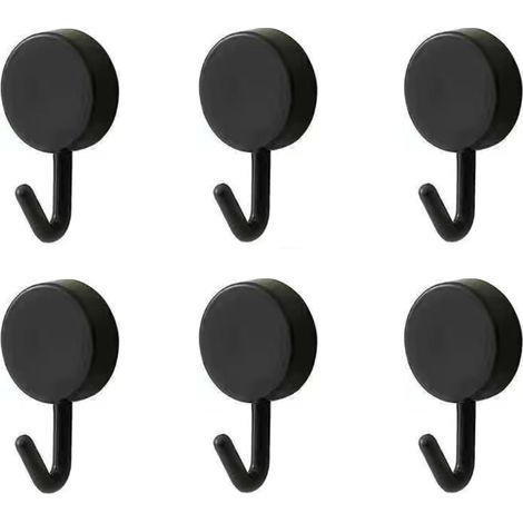 Klebehaken, Dekorative Wandhaken Zum Aufhängen Von Bh-trägern, Hüten, Handtüchern Und Schlüsseln, 6 Stück, Schwarz