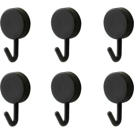 Klebehaken, Dekorative Wandhaken Zum Aufhängen Von Bhs, Hüten, Handtüchern Und Schlüsseln, 6 Stück, Schwarz