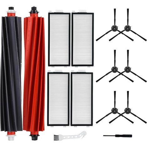14-teiliges Zubehörset Kompatibel Mit Roborock Qrevo Slim/qrevo Master Saugrobotern, 2 Hauptbürsten, 6 Seitenbürsten, 4 Filter, 1 Reinigungsbürste, 1 Schraubendreher