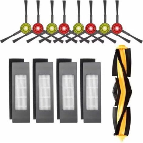 Accessoires Für Ecovacs Deebot N8, N8 Pro, N8 Pro+, T8, T8+, T8 Aivi, T8 Max, T9 Und T9+ Saugroboter: 1 Hauptbürste, 4 Filter, 8 Seitenbürsten (13 Teile)