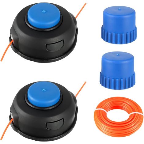 2er-pack Ersatz-spulenköpfe T25 M10 X 1,25 Mm Für Husqvarna 966674401 122ldx 124l 125l 125ldx 128l 128ld 128djx Mit 15 M Universal-faden (2,4 Mm) Und 2 Ersatzknöpfen