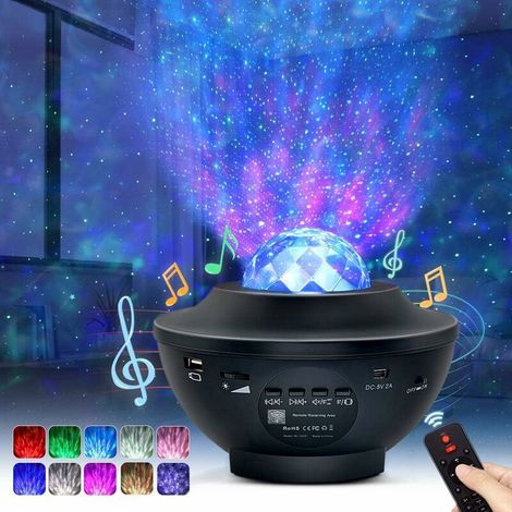 Led-projektorlampe, Sternenhimmelprojektor Mit Fernbedienung, Timer Und Bluetooth-lautsprecher
