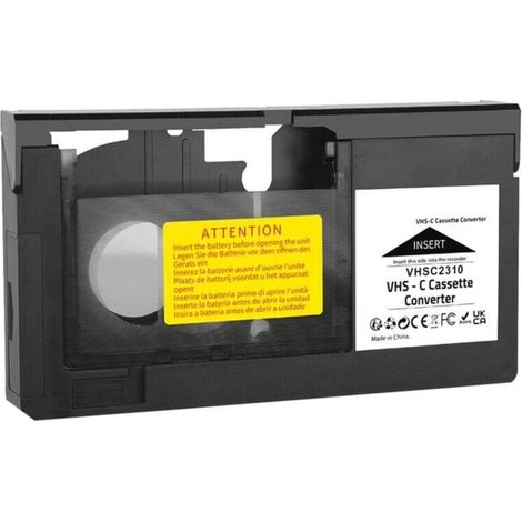 Vhs-c Zu Svhs-c/8mm Adapter – Kompatibel Mit Minidv/hi8 – Benötigt 1 Aa-batterie – Für Die Wiedergabe Von Videokassetten – Grid Cool
