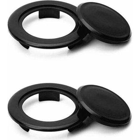 2er-set Ringe Für Tisch-sonnenschirmlöcher, Terrasse, Schwarz, Lochring Und Abdeckung Für Terrassentischlöcher Für Sonnenschirmstangen Mit 4,2 Cm