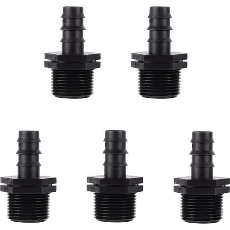 5 Stück Bewässerungs-steckverbinder, Gartenschlauchverbinder Für 16 Mm Bewässerungssystem (dn16 Auf 3/4" Kupplung)
