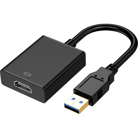 Usb 3.0 Auf Vga Adapterkabel, Treiberfreier Schwarzer Videoadapter, Usb Auf Vga Konverter, Vga Auf Usb 3.0
