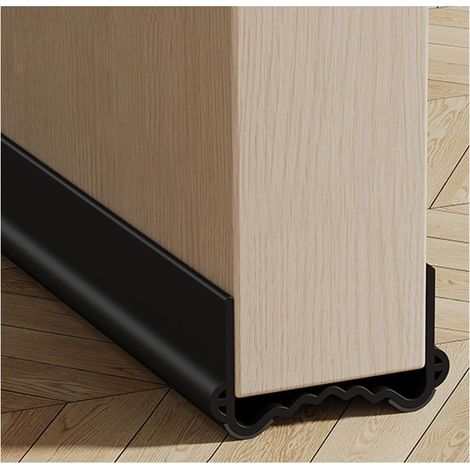 Isolierende Türdichtung 100 Cm, Kälte-, Schall- Und Zugluftabweisend, Insektenschutz (schwarz, Breite 3,5–5,5 Cm)