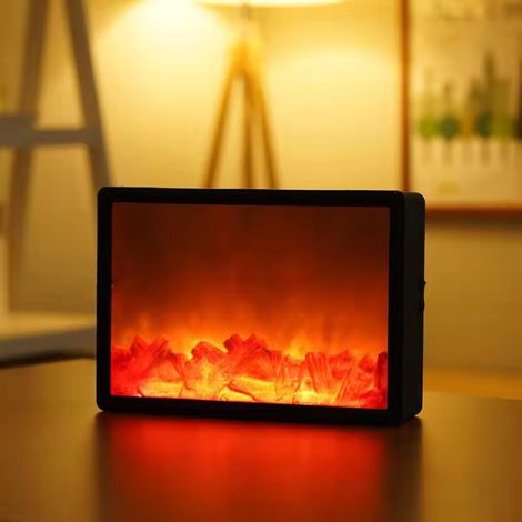 Tragbare Laterne - Simulierte Led-kaminlampe Ohne Flamme - Kaminlaterne - Dekorative Tischlaterne Für Den Kamin