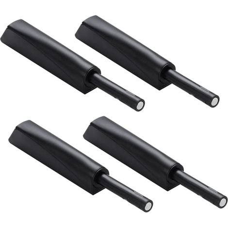 4er-set Magnetische Schnappverschlüsse Zum Öffnen Von Türen Und Schubladen, Abschließbar Und Robust, Schwarz