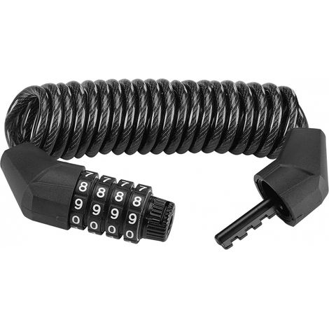 Fahrradschloss-kette, 150 Cm X 4,6 Mm / 105 G, Tragbares Diebstahlschutzseil Für Mtb- Und Motorradhelme, Leichtes Fahrradkabel Mit 4-stelligem Zahlenschloss, Schwarz