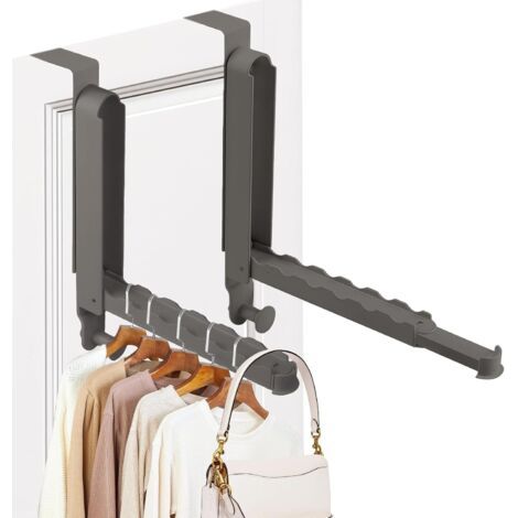 2er-set Klappbare, Ausziehbare Türhaken Zum Aufhängen An Der Tür, Ohne Bohren, Für Kleidung, Schals, Taschen Und Weihnachtskränze.