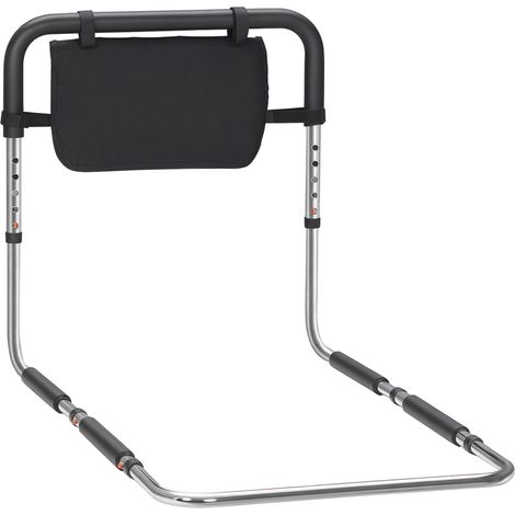 Bettstützgriff, Sicherheitsbarriere, Verstellbarer Griff Mit 5 Höhenstufen, Aufbewahrungstasche, 87 X 51,5 X 45-55 Cm