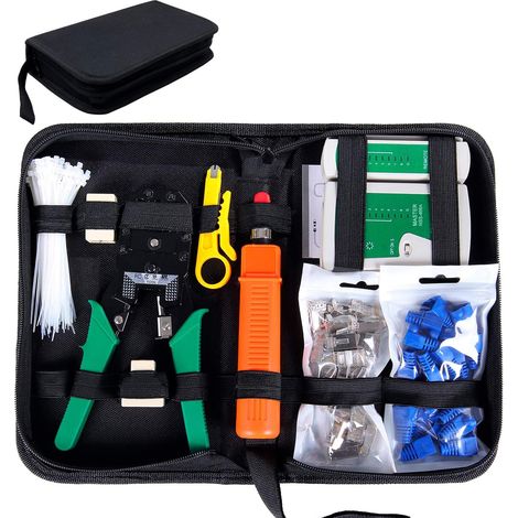 9-in-1 Netzwerk-kabeltester, Computer-reparaturwerkzeug-set, Professionelles Netzwerk-wartungs-kabeltestgerät