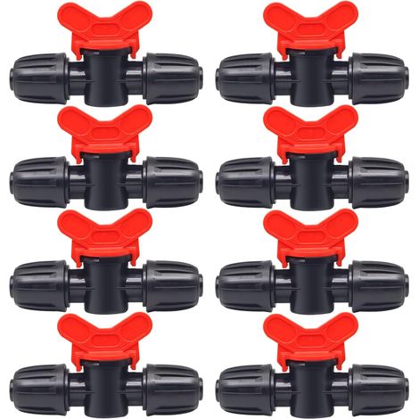 10 Stück Bewässerungs-umschaltventile, Bewässerungsrohr-ventilschalter, Gartenhahn Aus Pe-kunststoff, Doppelseitiger Stecker-hahn, Für Die Rasenbewässerung Im Garten, Für 16 Mm Schlauch
