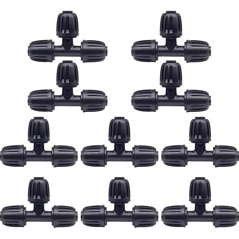 10er-set Gartenschlauchverbinder, 3-wege-kunststoffsteckverbinder 16mm Schlauchadapter Wasserhahnanschluss Bewässerungszubehör