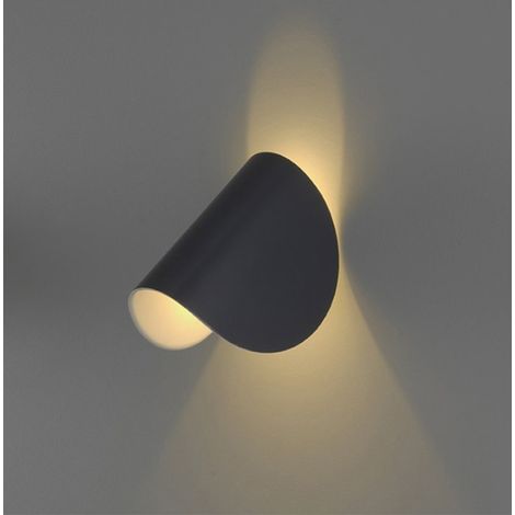 Moderne Led-wandleuchte, Schwenkbare Wandleuchte, Bad-spiegelbeleuchtung, Innenraum Schlafzimmer Wohnzimmer Flur Treppe Terrasse Garten Wandleuchte - Schwarz - Warmlicht (1 Stück)
