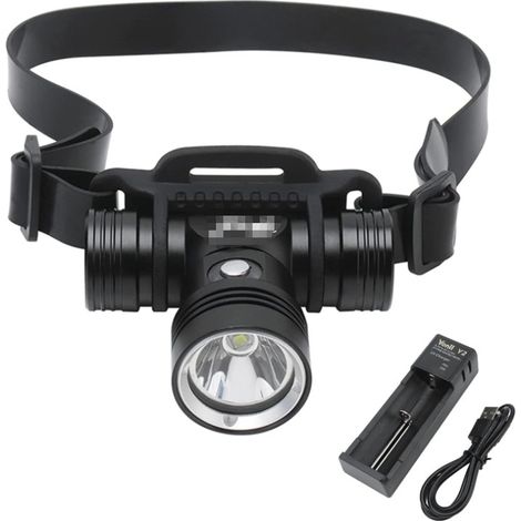 Wiederaufladbare, Wasserdichte Stirnlampe Ipx8, Superhelle 1000 Lumen, 3 Lichtmodi, 60m Tauch-stirnlampe Mit Ladegerät
