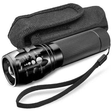 Zoom-led-taschenlampe Mit Drei Geschwindigkeitsstufen Und Teleskopischer Fokussierung, Speziell Für Fahrräder